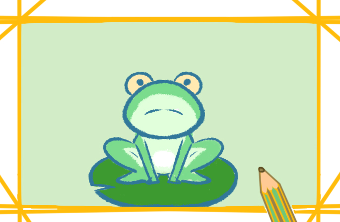 青蛙简笔画可爱有颜色怎么画