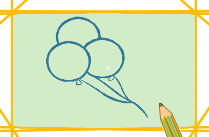 气球简笔画带颜色怎么画简单又漂亮