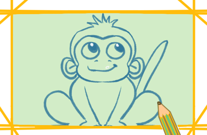 简单的画猴子怎么画好看的儿童画
