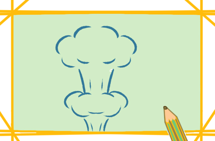 蘑菇云简笔画核弹图片