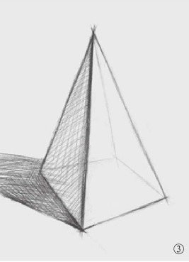 四棱锥体结构的画法（3）