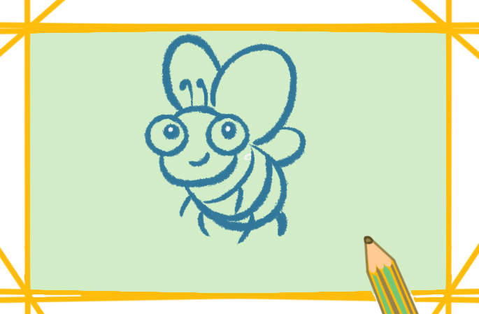 蜜蜂简笔画的教程步骤图片