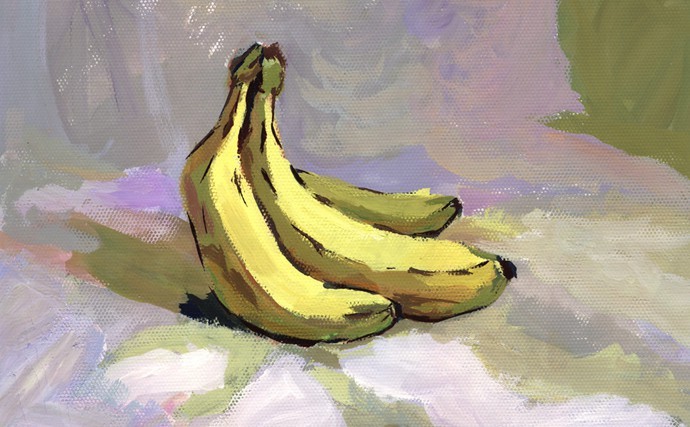 水粉画香蕉图片