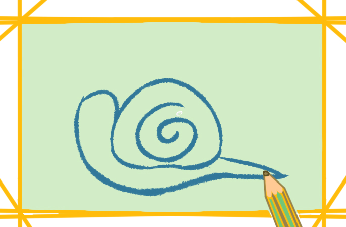 蜗牛简笔画一步一步教我画教程