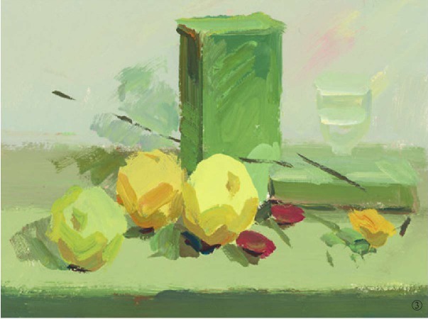 色彩牛奶盒与水果组合的画法（2）