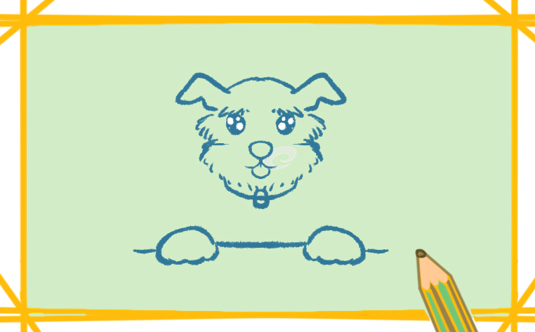 可爱的哈巴狗的简笔画教程步骤图片