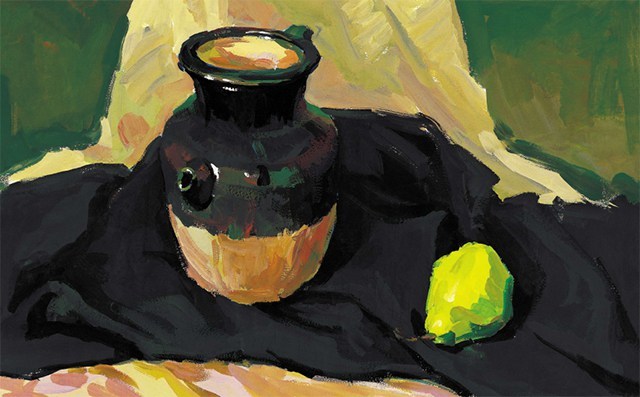 色彩陶罐与梨作画步骤（5）