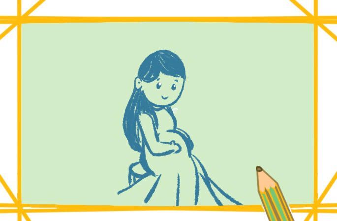 孕妇的画法 儿童版图片