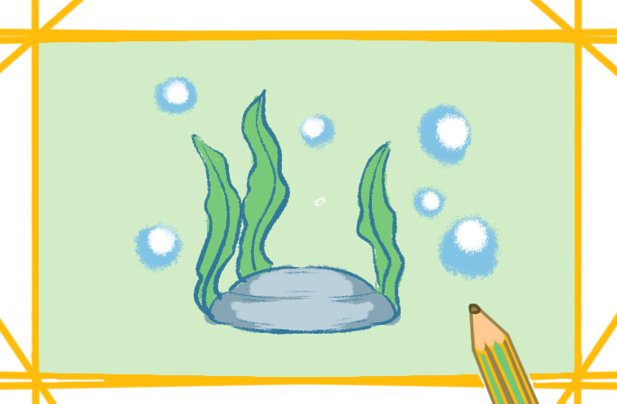 水上的植物简笔画图片