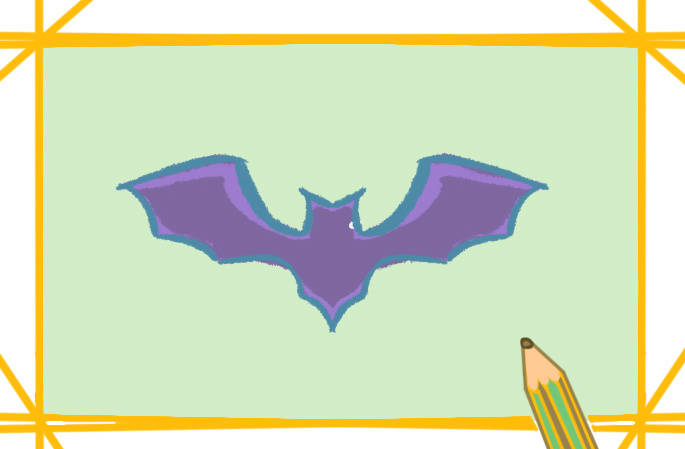 黑蝙蝠简笔画图片