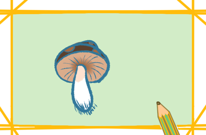 香菇简笔画颜色图片